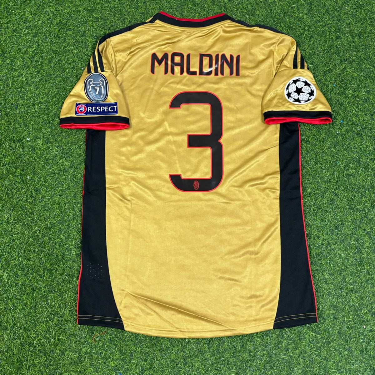 AC Milan Gold Retro Jersey – Paolo Maldini 3