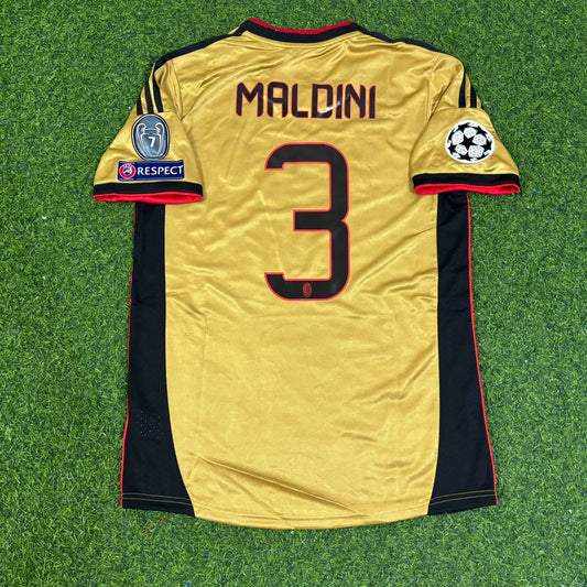 AC Milan Gold Retro Jersey – Paolo Maldini 3