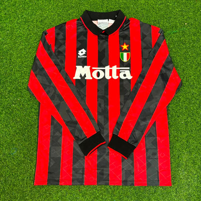 Paolo Maldini #3 AC Milan 1993 1994 Home Long Sleeve Retro Jersey