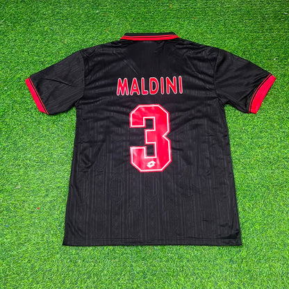 Camiseta de fútbol retro del AC Milan de Paolo Maldini 1997-1998