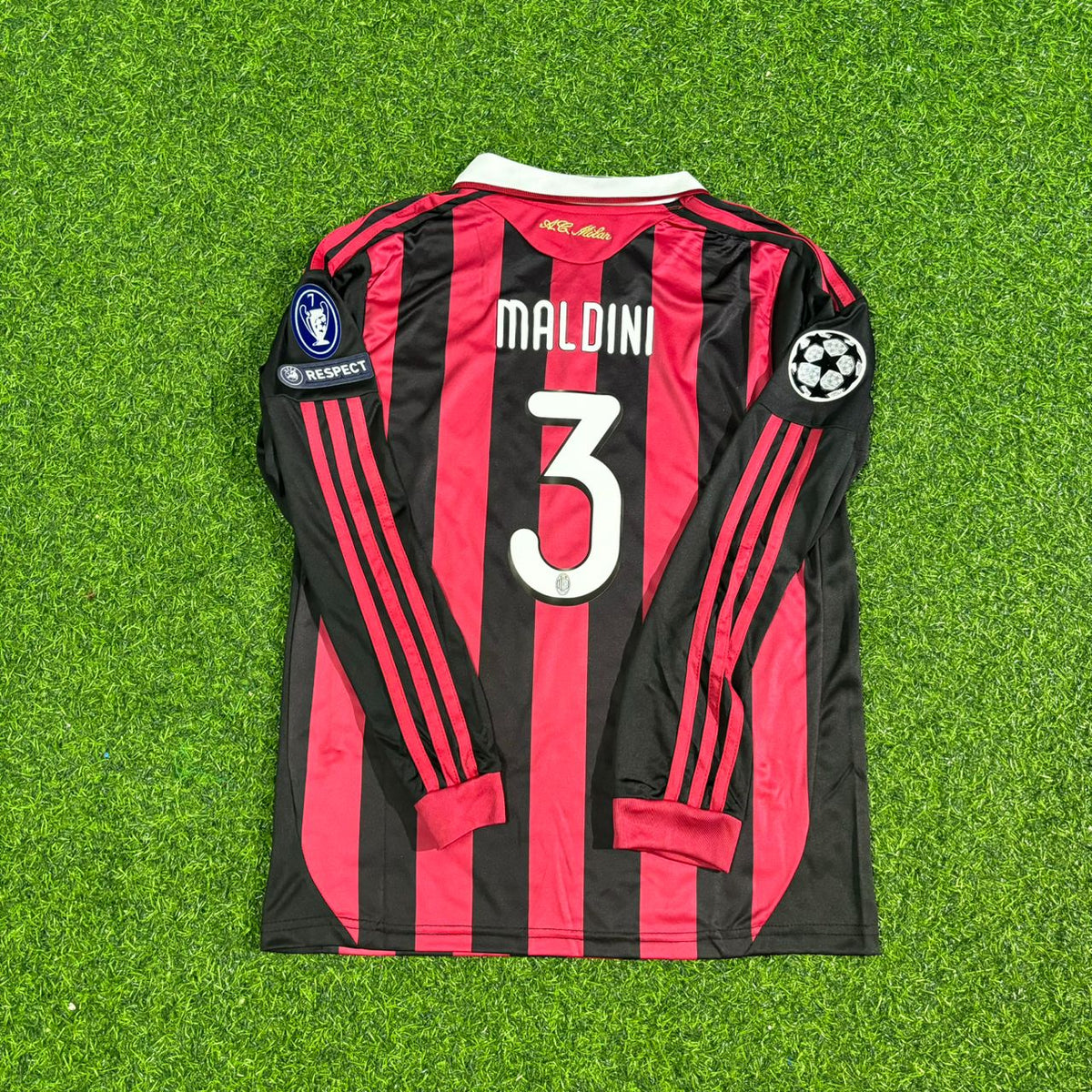 Paolo Maldini AC Mailand 2008-2009 Letzte Saison Kinder Langarm Trikot Retro