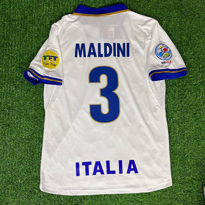 Paolo Maldini Italy EURO 1996 White Retro Jersey