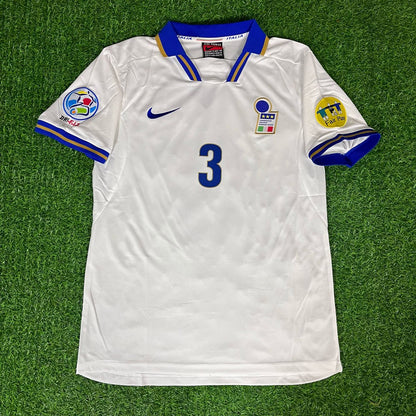 Paolo Maldini Italy EURO 1996 White Retro Jersey