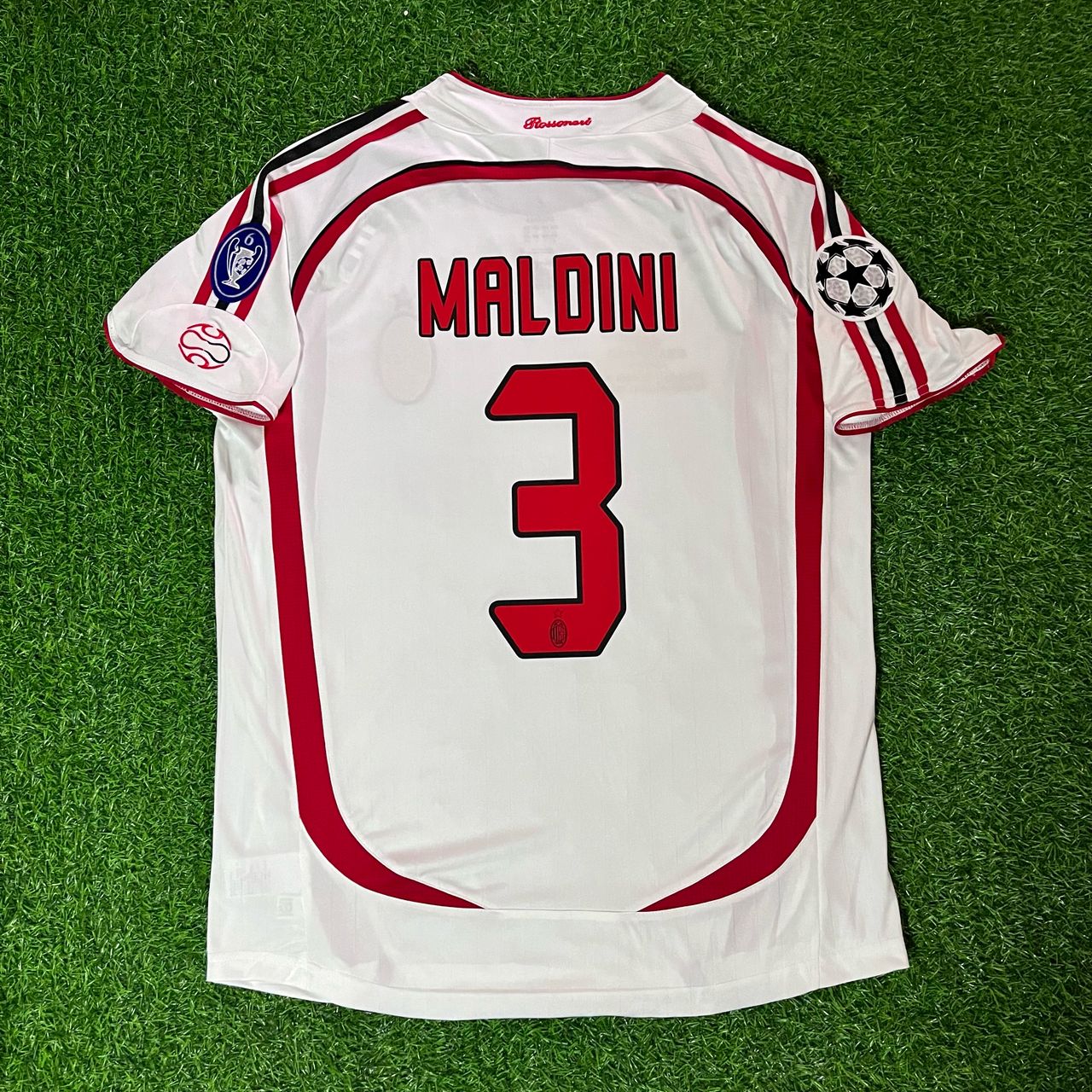Paolo Maldini Milan 2007 Finale Athen Champions League Finale Weiß Retro Trikot