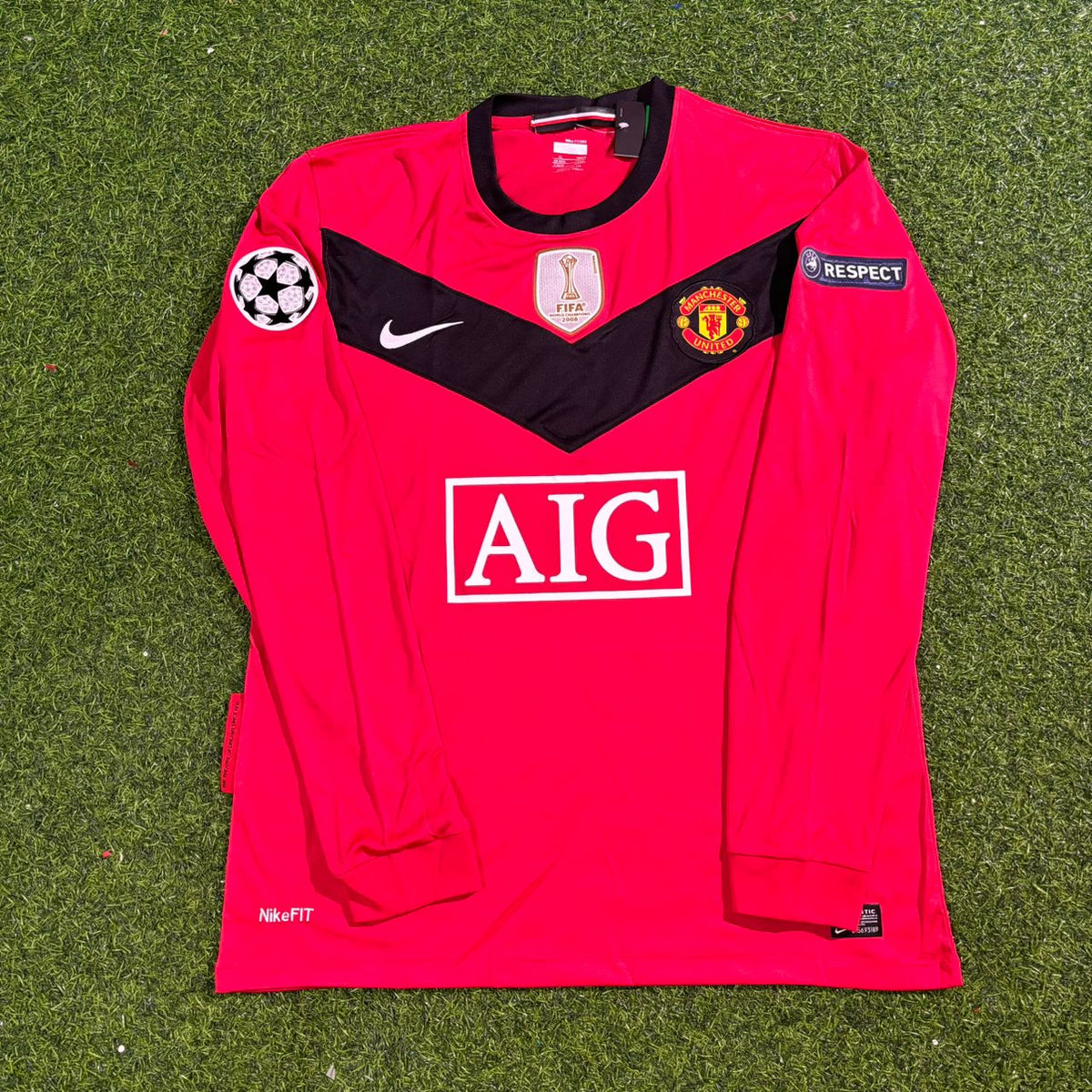 Park Ji-sung #13 Manchester United 2009-2010 Retro Long Sleeve Football Jersey