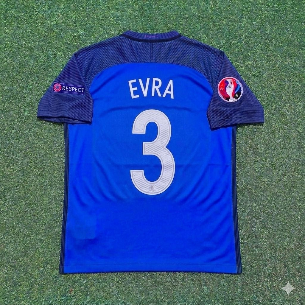 Patrice Evra #3 Frankreich Euro 2016 Heim Retro Fußballtrikot
