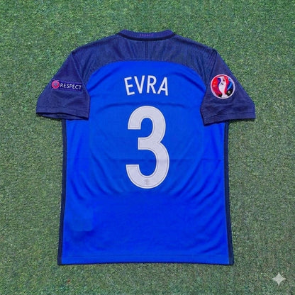 Patrice Evra #3 Frankreich Euro 2016 Heim Retro Fußballtrikot