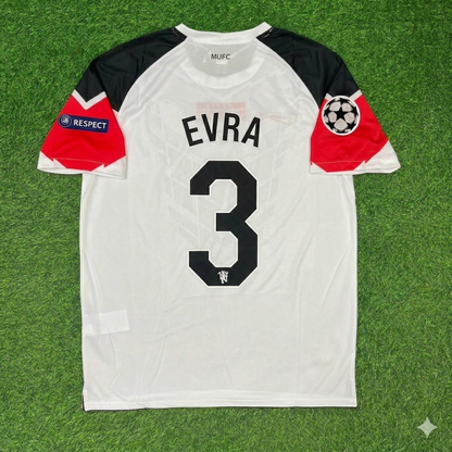 Patrice Evra #3 Manchester United 2011 Champions League Finale Weißes Fußballtrikot