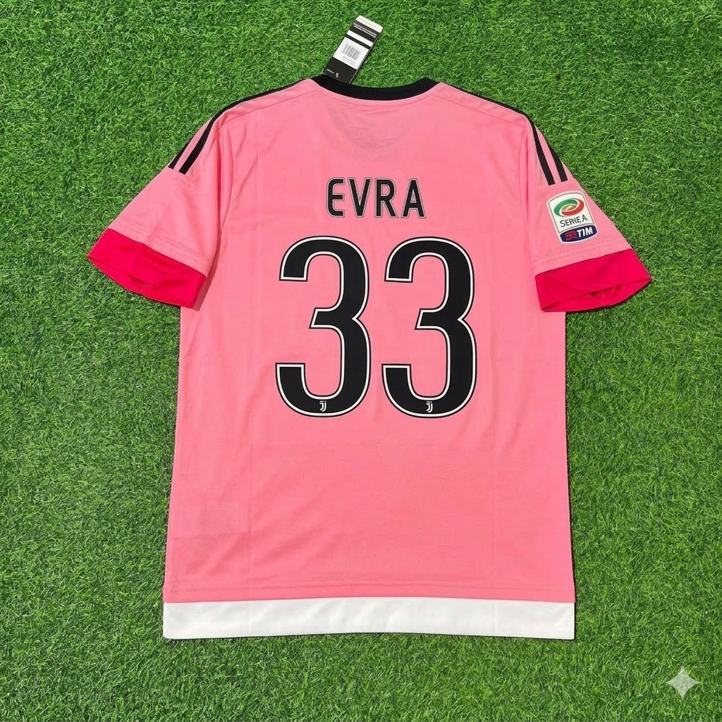 Maillot rétro rose Juventus 2015-2016 de Patrice Evra
