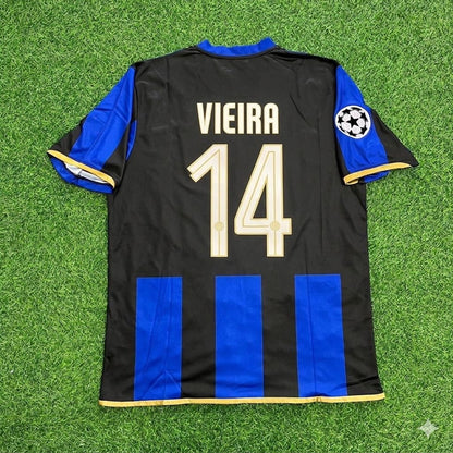 Patrick Vieira #14 Inter Mailand 2008-09 Retro-Fußballtrikot-Set