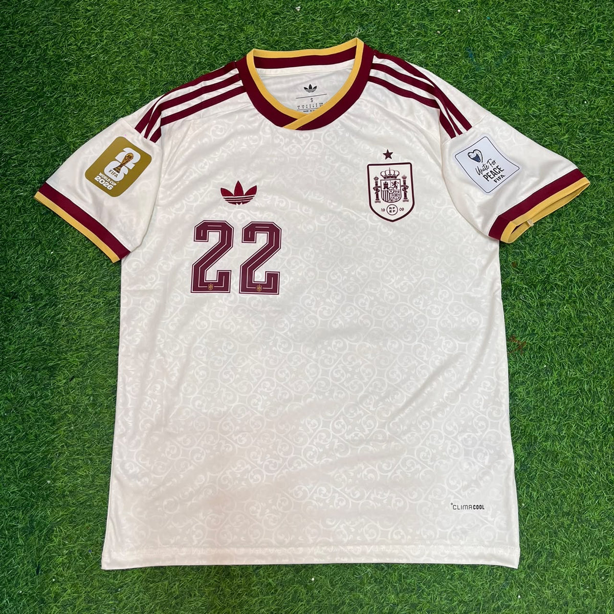 Pau Cubarsí 22 - Spain 2026 World Cup Away Football Jersey