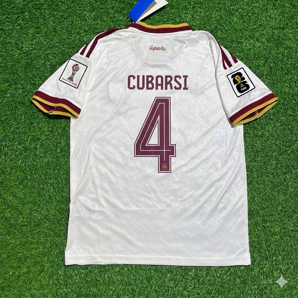 Pau Cubarsí 4- Spain 2026 World Cup Away Football Jersey