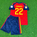 Pau Cubarsi #22 Spanien 2026 Weltmeisterschaft Kinder Trikot