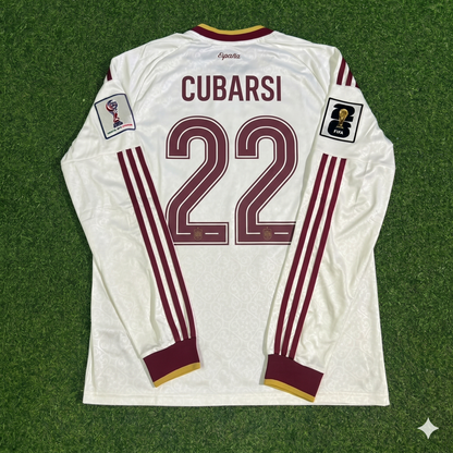Pau Cubarsí #22 España Mundial 2026 Camiseta de visitante de manga larga Trikot Maillot