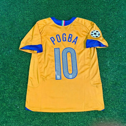 Camiseta de fútbol retro retro de la Juventus en amarillo, tercera equipación, de Paul Pogba, n.º 10