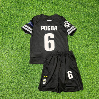 Paul Pogba Juventus 2012–2013 Kids Black Retro Football Jersey Kit