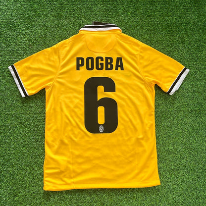Camiseta de fútbol retro amarilla de visitante de Paul Pogba con la Juventus 2013/2014