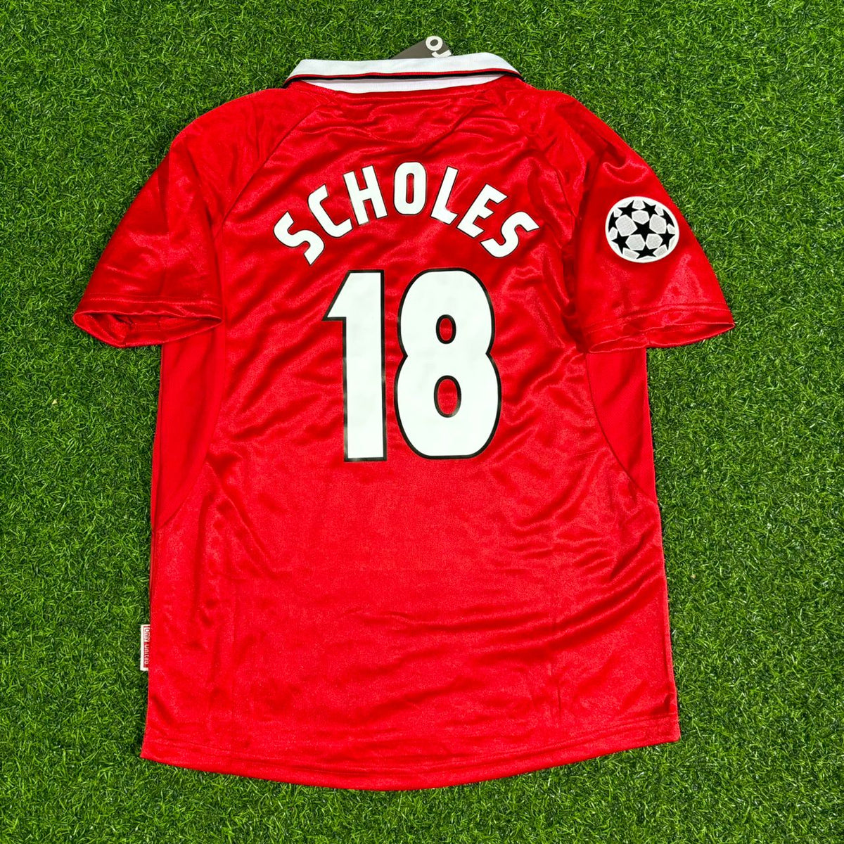 Paul Scholes Manchester United 1999 CL Finale Kinder Retro Fußballtrikot