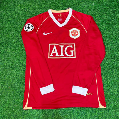 Ole Gunnar Solskjær n° 20 Manchester United 2006 2007 Maillot Rouge et Or
