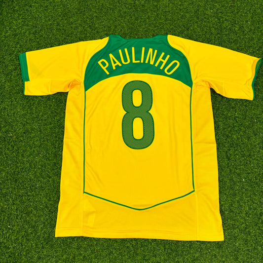 Paulinho 8– Brazil Retro Kit Jersey – | Trikot | Maillot Soccer Shirt
