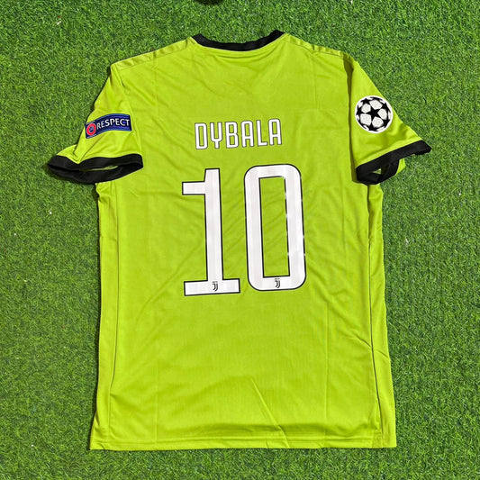 Paulo Dybala #10 Juventus Saison 2017-2018 Drittes grünes Retro-Fußballtrikot