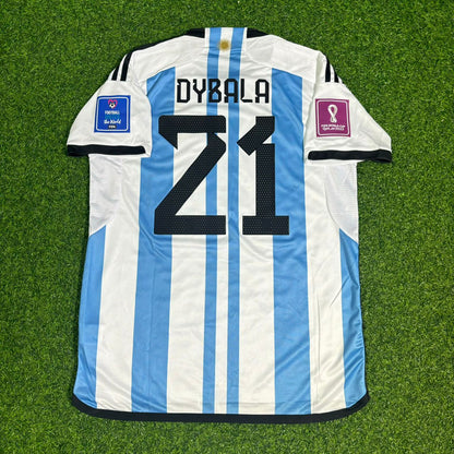 Paulo Dybala #21 Argentinien 2022 Katar-Weltmeister Heimtrikot