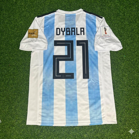 Paulo Dybala #21 Argentina 2018 World Cup Home Retro Jersey