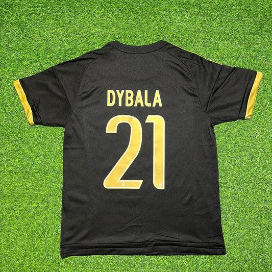 Paulo Dybala Juventus Schwarzes Retro Fußballtrikot