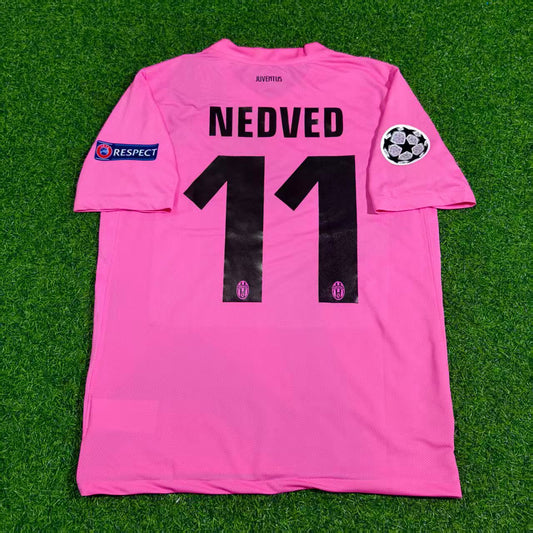 Pavel Nedved Juventus Rosa Retro-Fußballtrikot