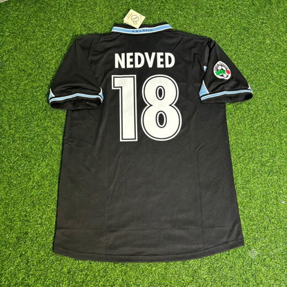 Pavel Nedved Lazio 1998/2000 Black Retro Football Jersey