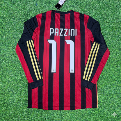 Camiseta de fútbol retro local de manga larga del AC Milan 2013/14 – Giampaolo Pazzini