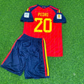 Pedri #20 Spain 2026 World Cup Kids Football Jersey
