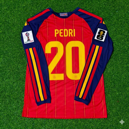 Pedri #20 Spanien 2026 WM Heimtrikot Langarm
