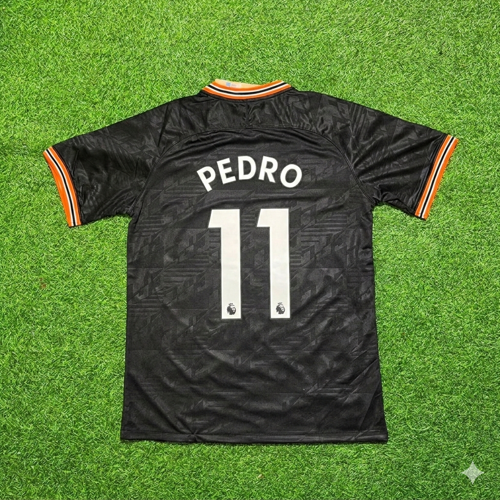 Pedro 11 – Chelsea 2019/2020 Auswärtstrikot-Set in Schwarz im Retro-Design