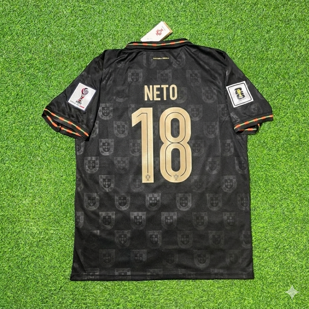 Pedro Neto #18 Portugal WM 2026 Schwarzes Fußballtrikot