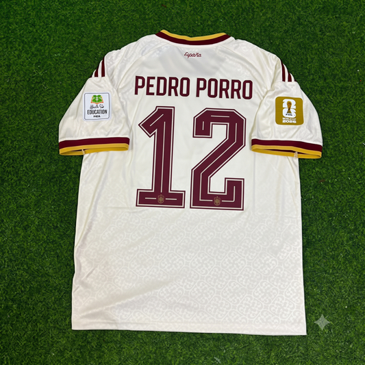 Maillot de football extérieur Pedro Porro 12 - Espagne Coupe du Monde 2026