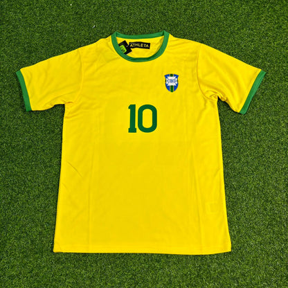 Pelé Brasilien 1970 WM Retro Heimtrikot