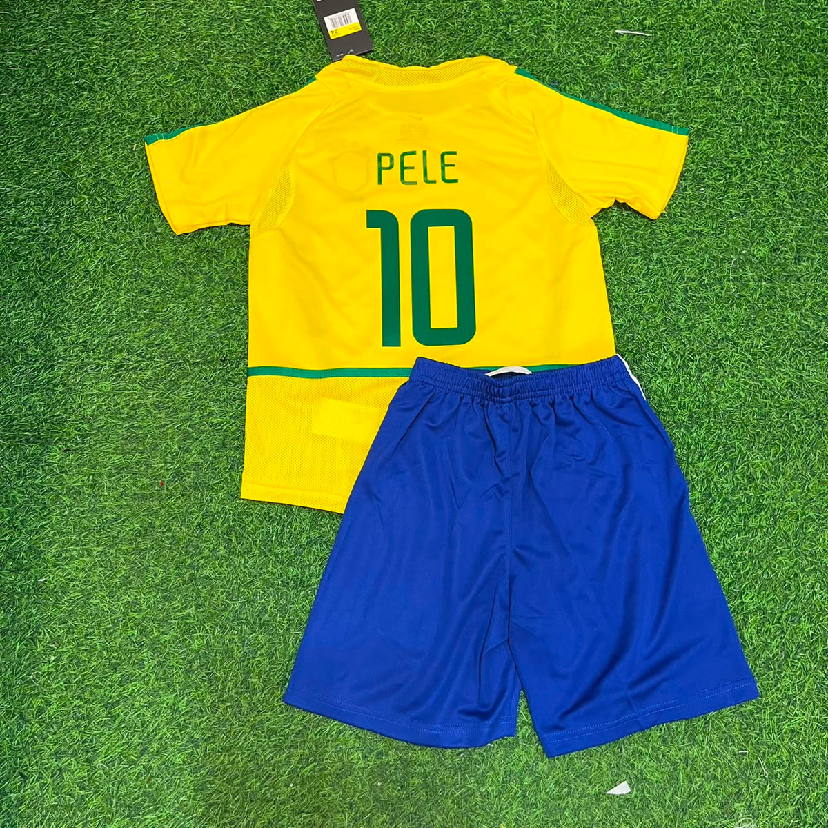 Pele #10 Brasilien Retro Kinder Fußballtrikot Trikot Maillot Enfant Fußballshirt