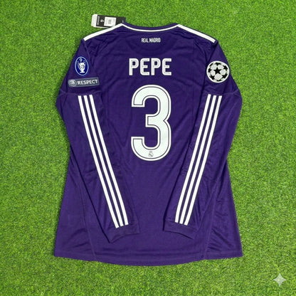 Pepe 3- Real Madrid 2010/2011 Purple Long Sleeve Football Jersey