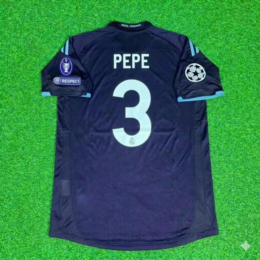 Pepe 3- Real Madrid 2009/2010 Away Retro Football Jersey Kit