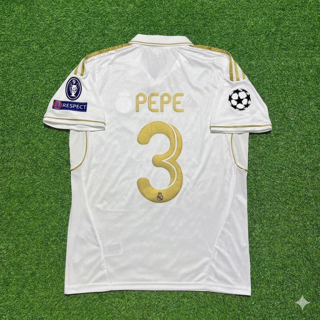 Pepe #3 Real Madrid 2011-2012 Jersey Soccer Shirt Trikot