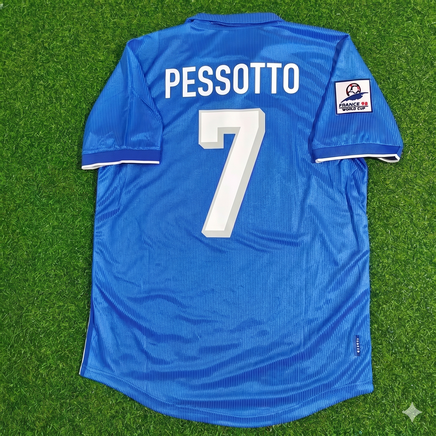 Gianluca Pessotto Italien 1998 WM Heim Blau Retro Fußballtrikot