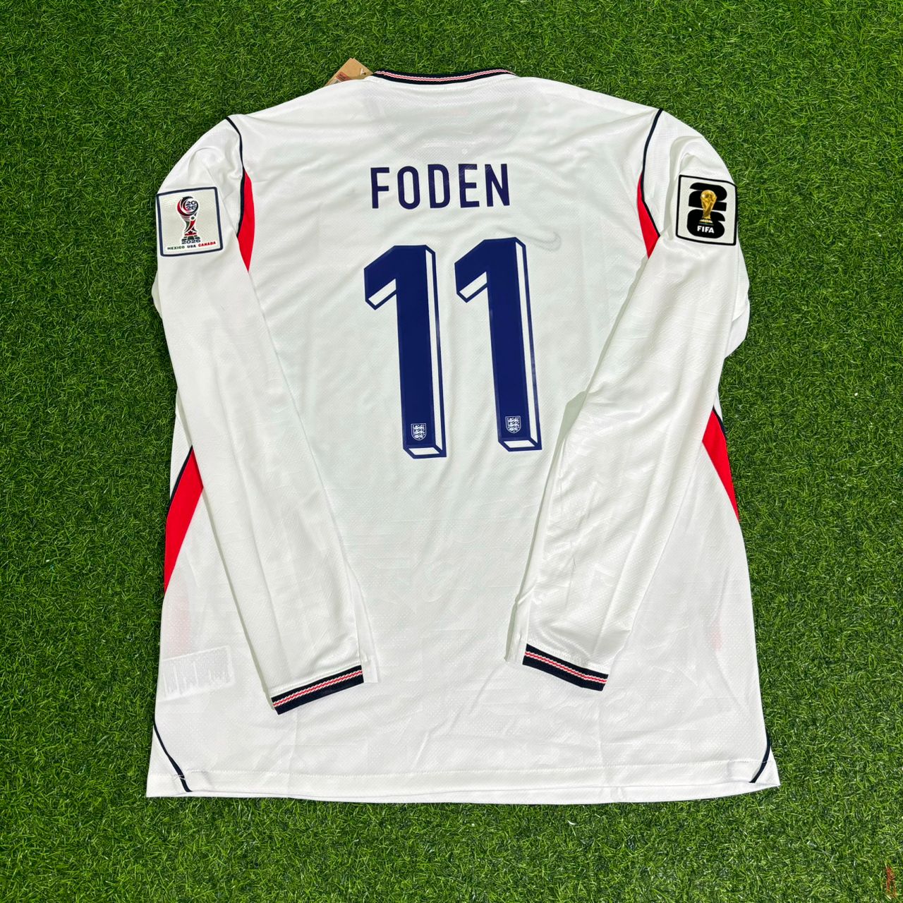 Phil Foden 11- England 2026 World Cup Long Sleeve Kit Jersey Trikot Maillot