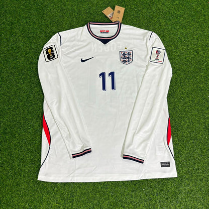 Phil Foden 11- England 2026 World Cup Long Sleeve Kit Jersey Trikot Maillot