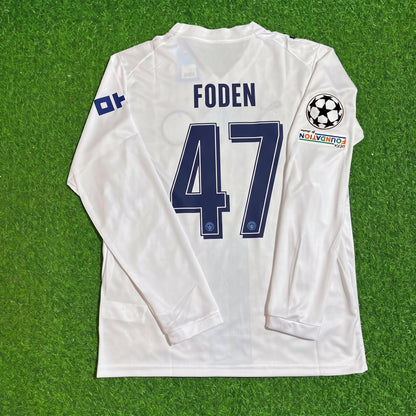 Phil Foden #47 Manchester City 2026-27 Third New Season Long Sleeve Champions League Patch Jersey Trikot Maillot Soccer Shirt