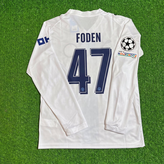 Phil Foden #47 Manchester City 2026-27 Third New Season Long Sleeve Champions League Patch Jersey Trikot Maillot Soccer Shirt