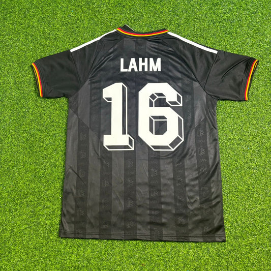 Philipp Lahm #16 Deutschland Schwarzes Retro-Vintage-Fußballtrikot