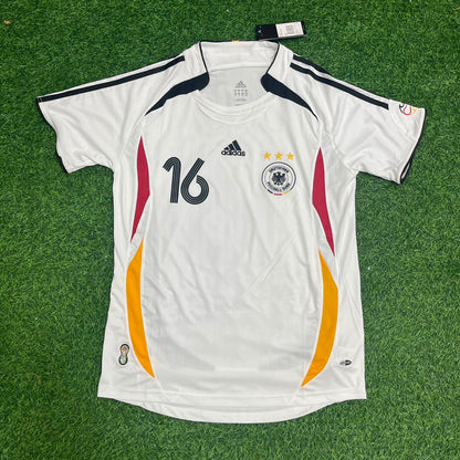 Maillot de football rétro blanc de l’Allemagne – Coupe du monde 2006 – Philipp Lahm