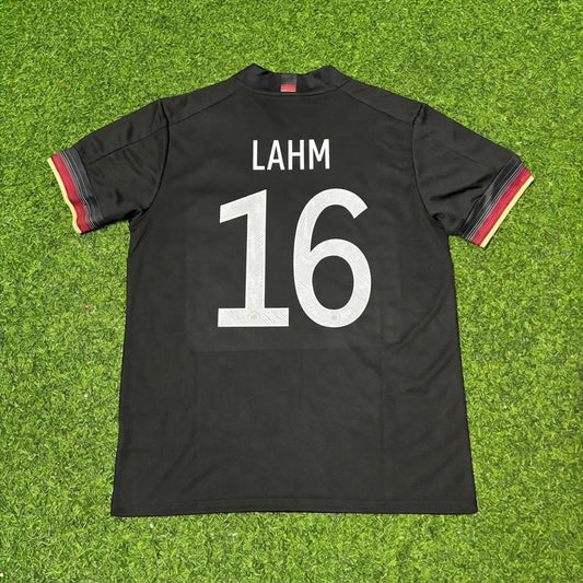 Camiseta de fútbol retro negra de Alemania de Philipp Lahm #16