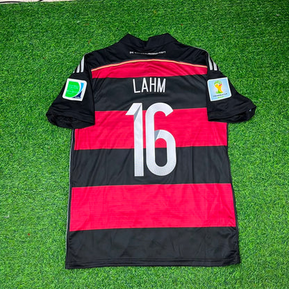 Philipp Lahm Alemania Deutschland Copa Mundial 2014 Brasil Camiseta Retro Negra Roja Trikot Camiseta de Fútbol